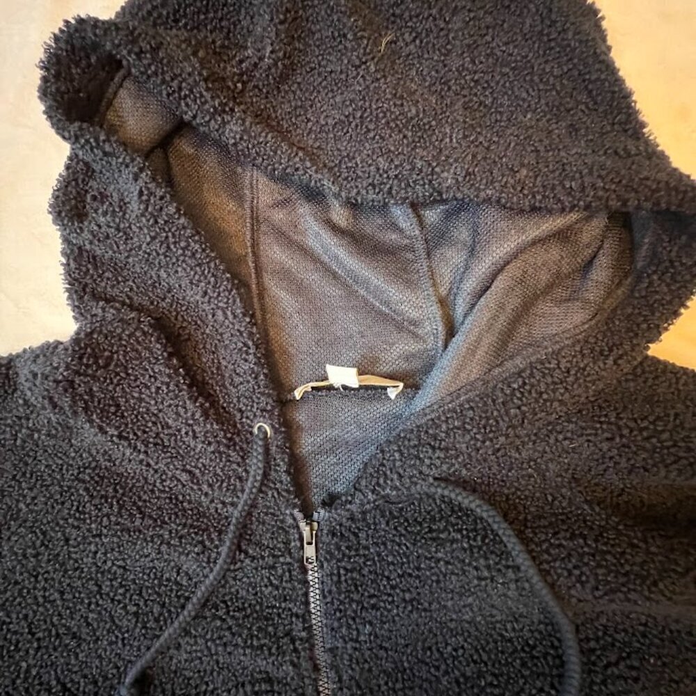 Cozy Navy Hoodie with Elastic Waist 2X - Picture 6 of 9